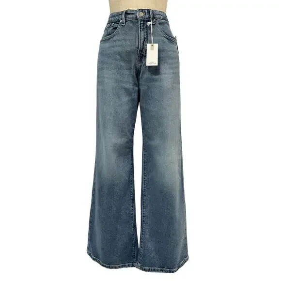 Good American 'Good' Blue Ease Relaxed Denim Jean Size 8 - NWT - Picture 1 of 4